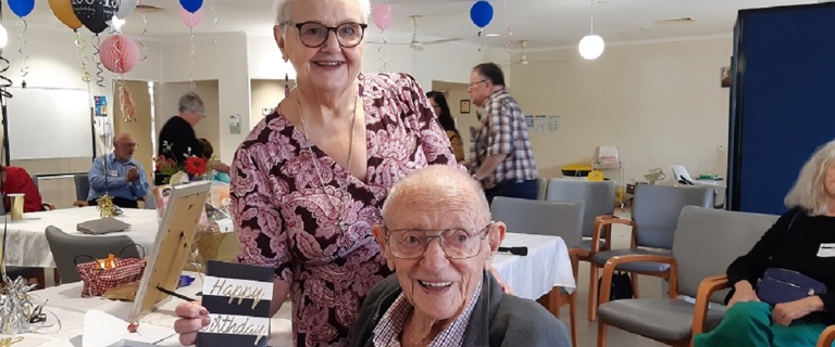 Clyde was surrounded by his family and friends for his 100th birthday
