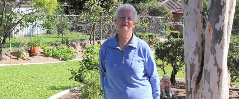 Mary enjoys gardening at her Cazna Gardens home. 
