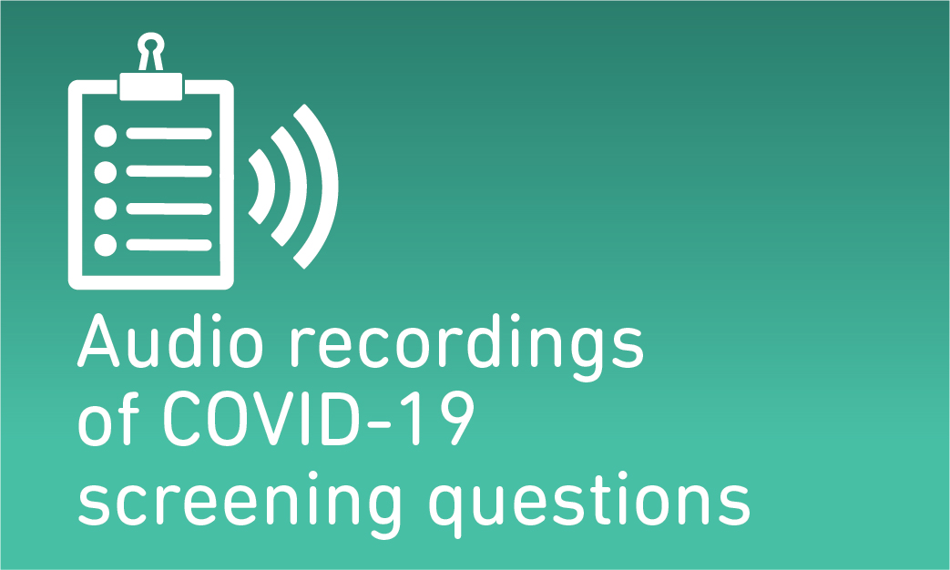 COVID-19 screening questions