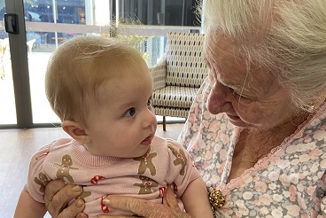 baby visits residents at seaton place