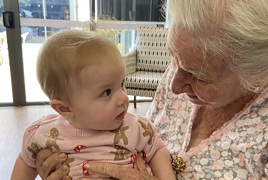 baby visits residents at seaton place baby visits residents at seaton place