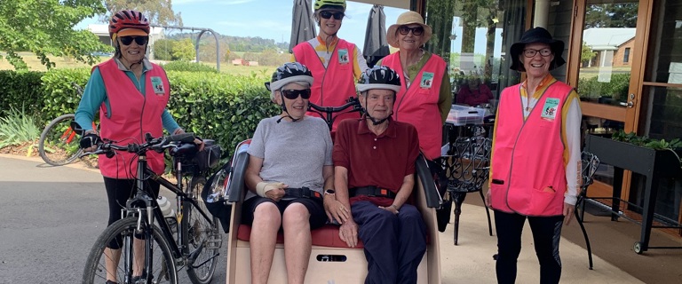 Cycling Without Age and Gosling Creek residents Cycling Without Age and Gosling Creek residents