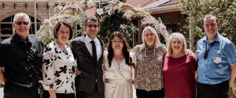 Raffles team and the happy couple on their wedding day Raffles team and the happy couple on their wedding day