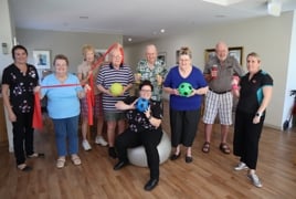 Tantula Rise residents enjyoy an exercise class from Bolton Clarke at home support.JPG