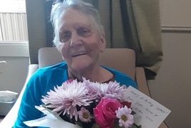 Rosemore resident Vera on her birthday Rosemore resident Vera on her birthday