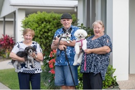 Breezes residents enjoy a stroll with their pups Breezes residents enjoy a stroll with their pups