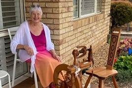 Eileen connects to her local community through spinning