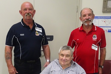 Fairways resident Greg with Bundaberg RSL Sub Branch Members Graham and Neil