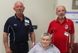 Fairways resident Greg with Bundaberg RSL Sub Branch Members Graham and Neil