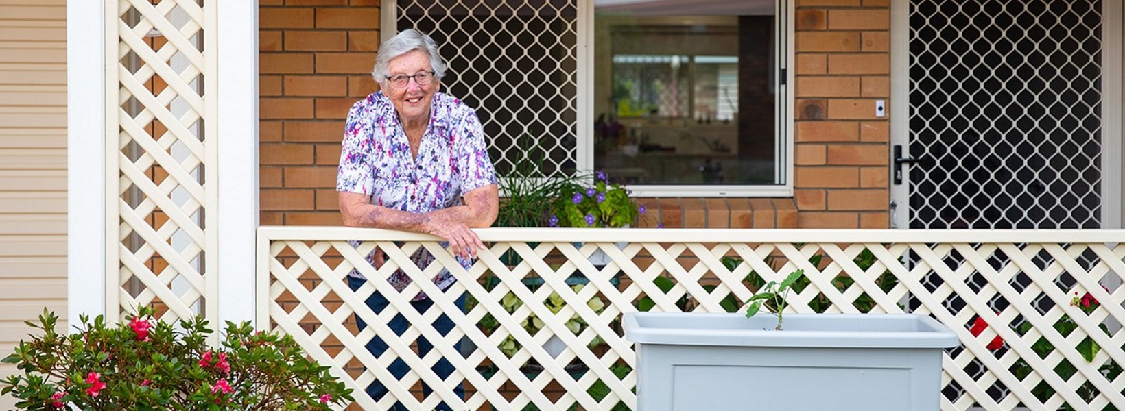 Janice outside her Baycrest home Janice outside her Baycrest home