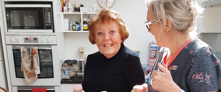 Kate has regular visits from the physiotherapy team.jpg Kate has regular visits from the physiotherapy team.jpg