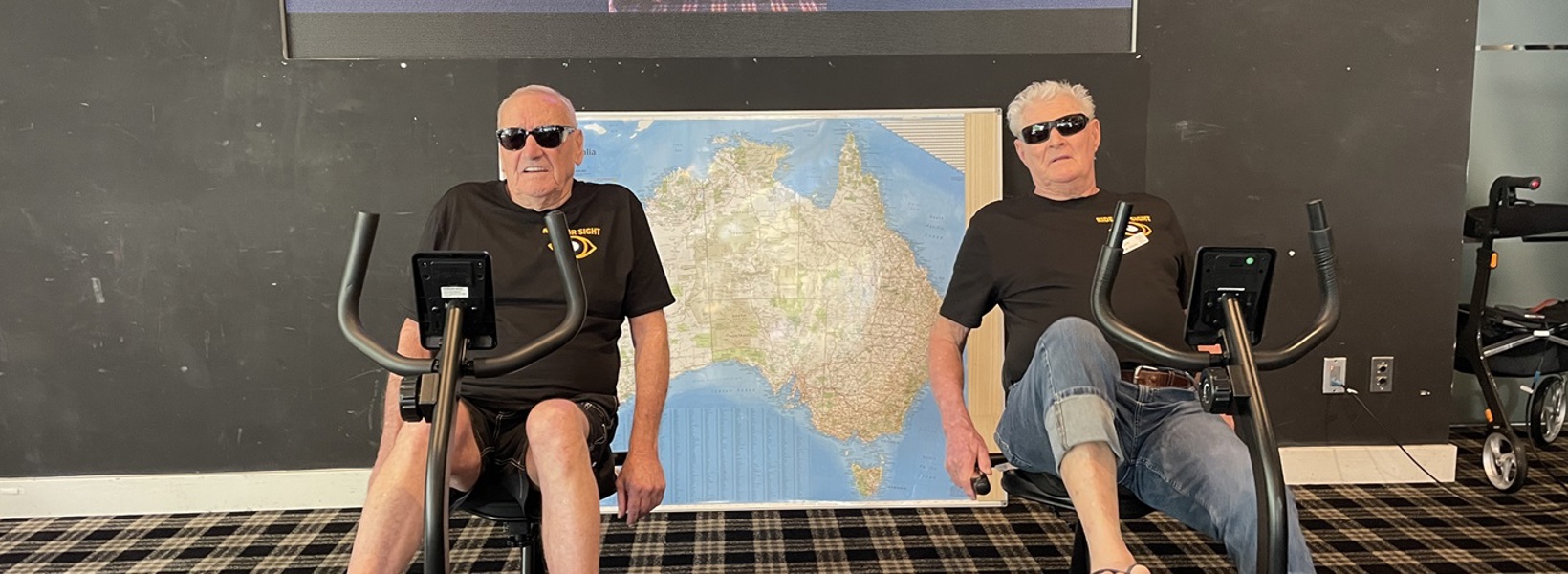 Keith and Holden pedalling for charity.jpg Keith and Holden pedalling for charity.jpg