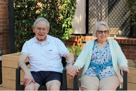 Couple continues love story into aged care