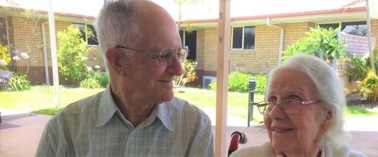 Mae and Doug celebrating 70 years of marriage