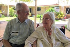 Mae and Doug celebrating 70 years of marriage
