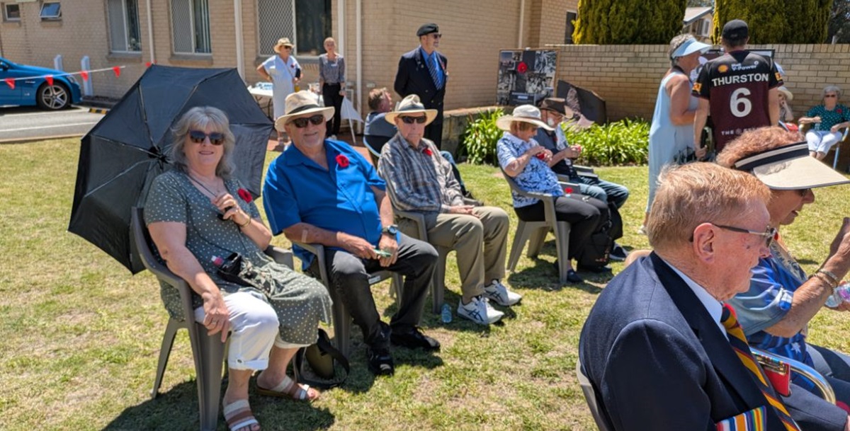 Mandurah retirement village residents during their Remembrance Day service