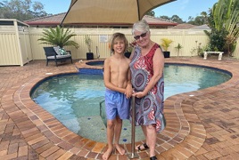 Margaret and her grandson