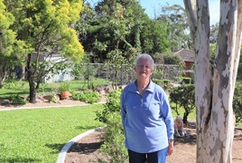 Mary enjoys gardening at her Cazna Gardens home. 