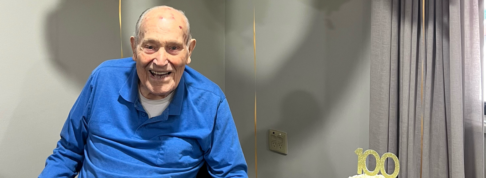 Vic celebrating his 100th birthday.png Vic celebrating his 100th birthday.png