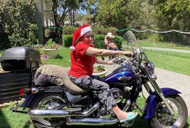 Maria on a motorbike Maria on a motorbike