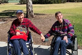 Holly aged care residents Rachel and John celebrating 40 years Holly aged care residents Rachel and John celebrating 40 years