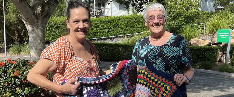 Susan and Jo with donated blankets.jpg